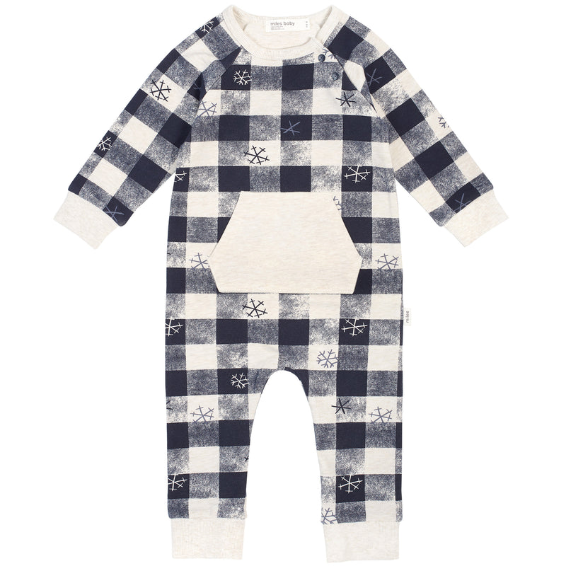 Snow Flake Plaid Coverall