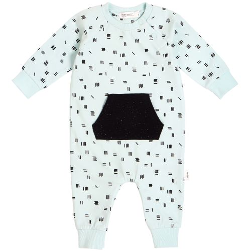 Breezy Dots Baby Romper – Light Turquoise