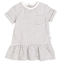 Sweet Stripes Cotton Dress – Monochrome Magic
