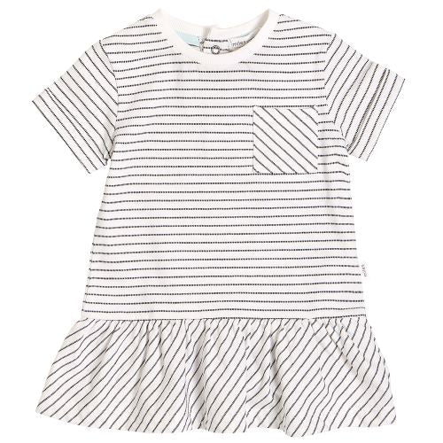 Sweet Stripes Cotton Dress – Monochrome Magic