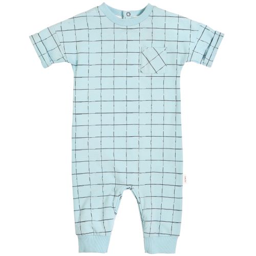 Blue Skies Striped Baby Romper