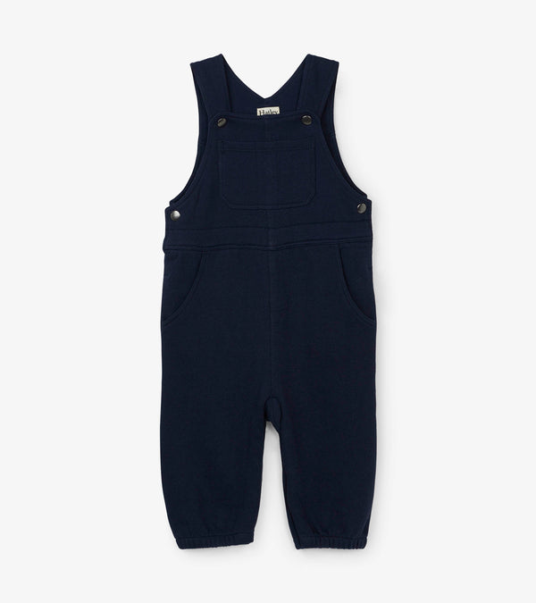 Navy Knit Overalls