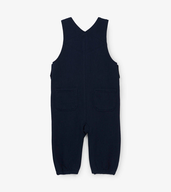 Navy Knit Overalls