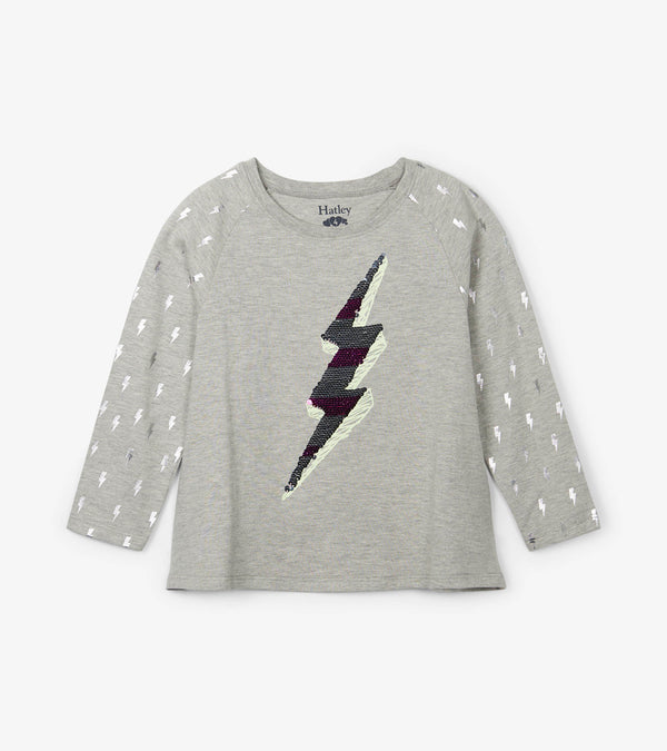 Glitzy Sequin Lightning Bolt top