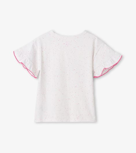 Fancy Flamingo Flutter Sleeve Tee