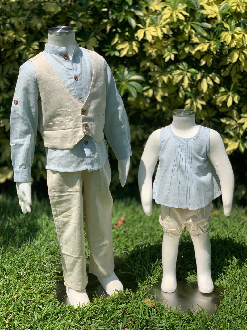 Baby Girls Linen Outfit