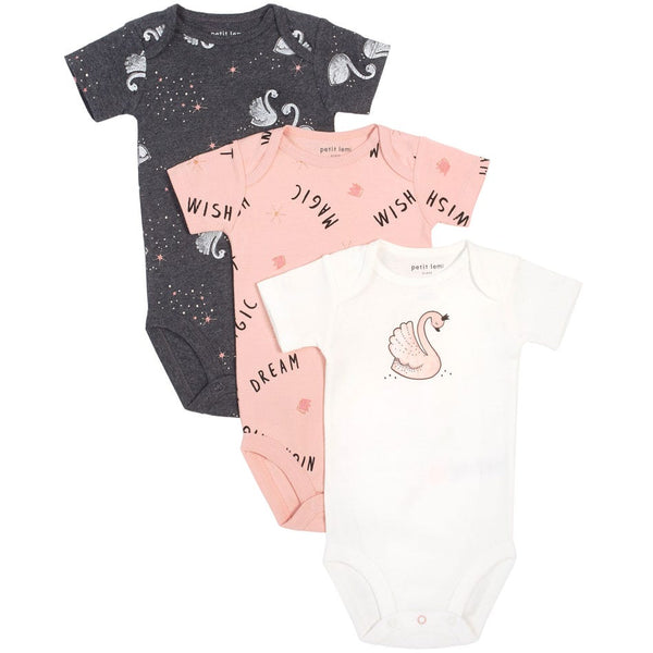 🦢 Sweet Swan Snuggler Onesie 3-Pack