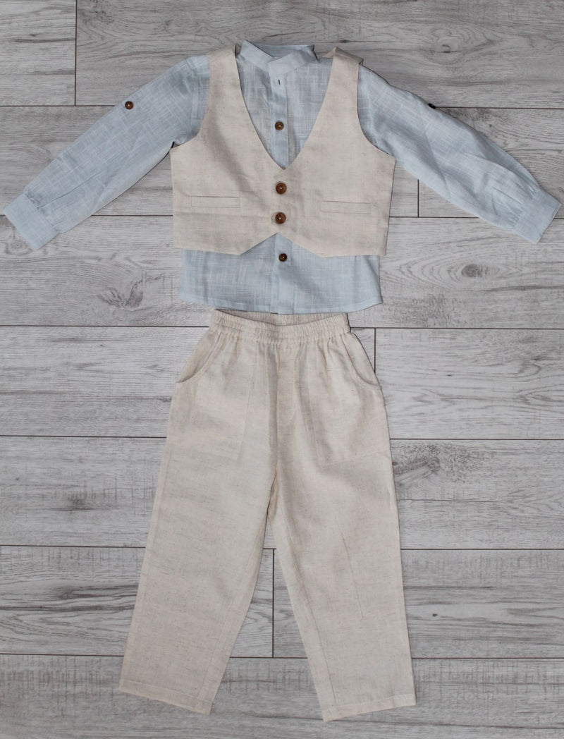 3 Piece Linen Suit